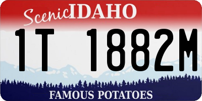 ID license plate 1T1882M