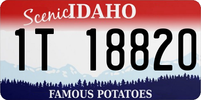 ID license plate 1T1882O