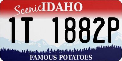 ID license plate 1T1882P
