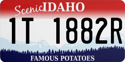 ID license plate 1T1882R