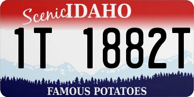 ID license plate 1T1882T