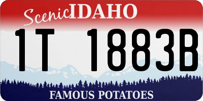 ID license plate 1T1883B