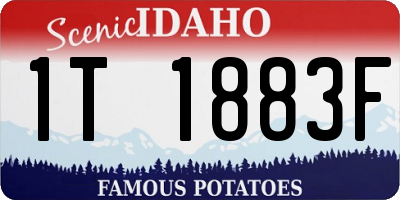 ID license plate 1T1883F