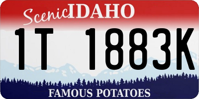 ID license plate 1T1883K