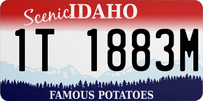 ID license plate 1T1883M