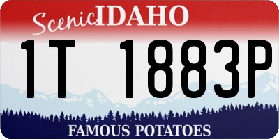 ID license plate 1T1883P