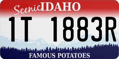 ID license plate 1T1883R