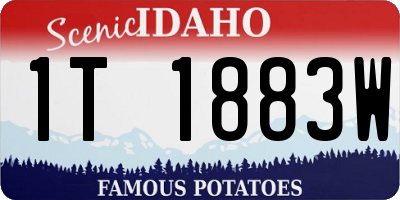 ID license plate 1T1883W