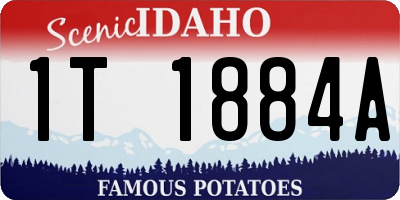 ID license plate 1T1884A