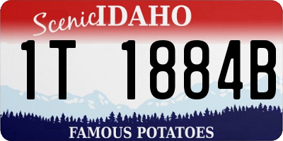 ID license plate 1T1884B