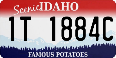 ID license plate 1T1884C