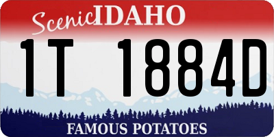 ID license plate 1T1884D