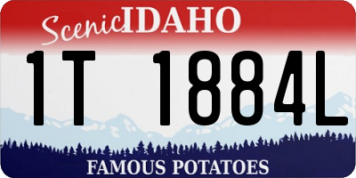 ID license plate 1T1884L