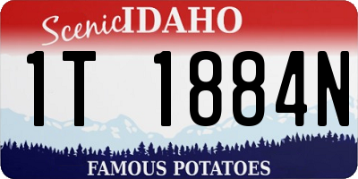ID license plate 1T1884N