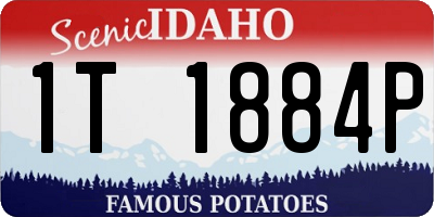 ID license plate 1T1884P
