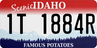 ID license plate 1T1884R