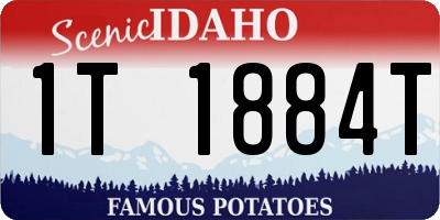 ID license plate 1T1884T