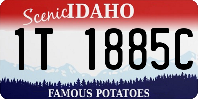 ID license plate 1T1885C
