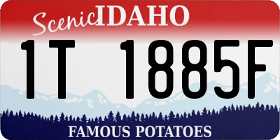 ID license plate 1T1885F