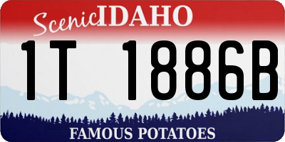ID license plate 1T1886B