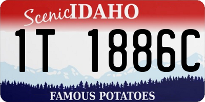ID license plate 1T1886C