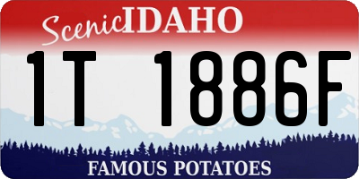 ID license plate 1T1886F