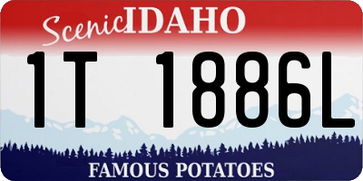 ID license plate 1T1886L