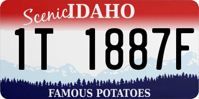 ID license plate 1T1887F