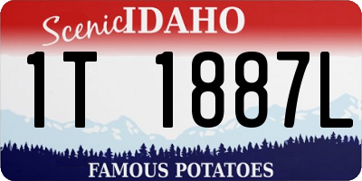 ID license plate 1T1887L