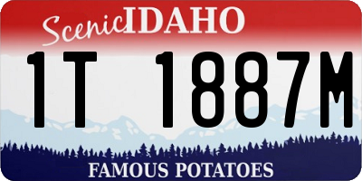 ID license plate 1T1887M