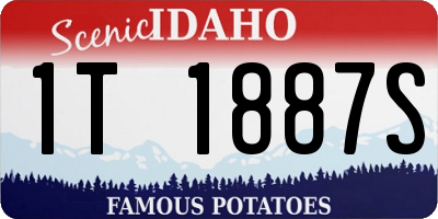 ID license plate 1T1887S
