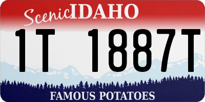 ID license plate 1T1887T