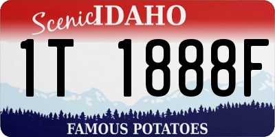ID license plate 1T1888F