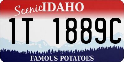 ID license plate 1T1889C