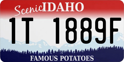 ID license plate 1T1889F