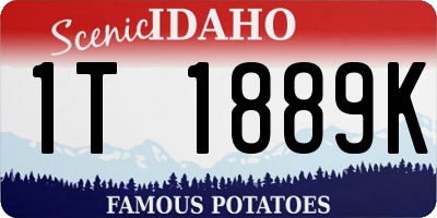 ID license plate 1T1889K