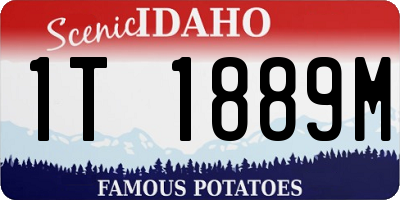 ID license plate 1T1889M
