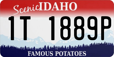 ID license plate 1T1889P