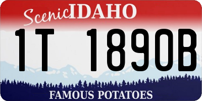 ID license plate 1T1890B