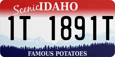 ID license plate 1T1891T