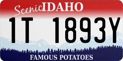 ID license plate 1T1893Y