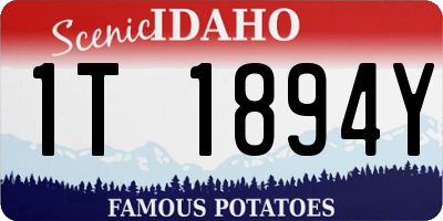 ID license plate 1T1894Y