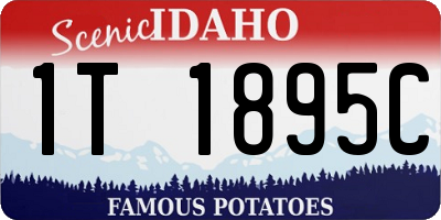 ID license plate 1T1895C