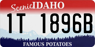 ID license plate 1T1896B
