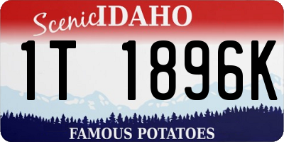 ID license plate 1T1896K