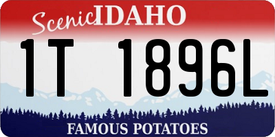 ID license plate 1T1896L