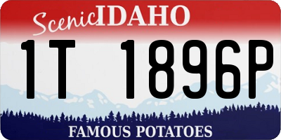 ID license plate 1T1896P