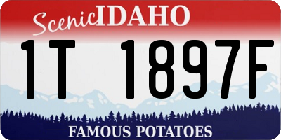 ID license plate 1T1897F