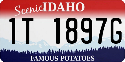 ID license plate 1T1897G