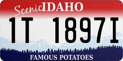 ID license plate 1T1897I